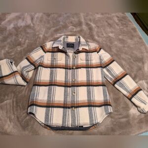 BLUE Alpaca+Wool Flannel Jacket NWoT